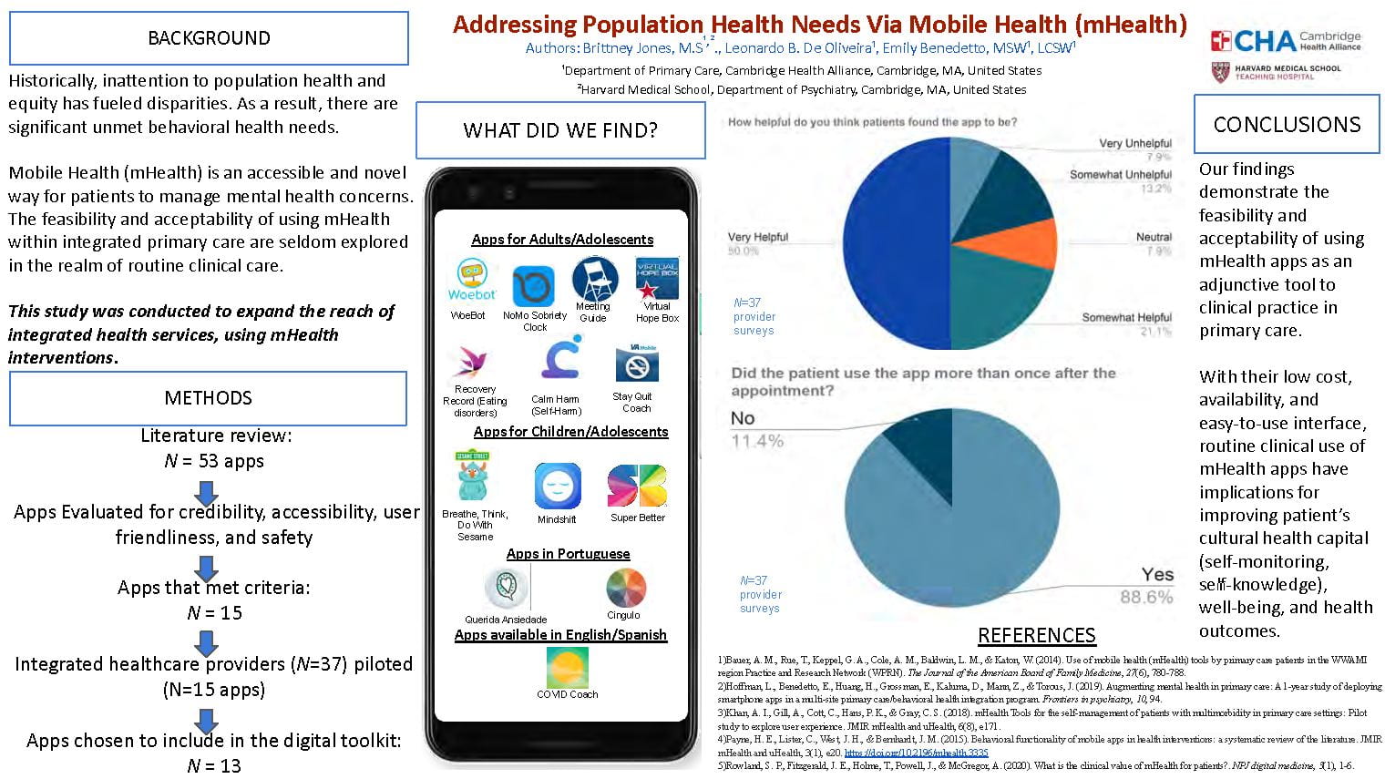 Addressing Population Health Needs Via Mobile Health (mHealth): Renewing Our Smartphone App Toolkit in a Multi-site PCBHI Program