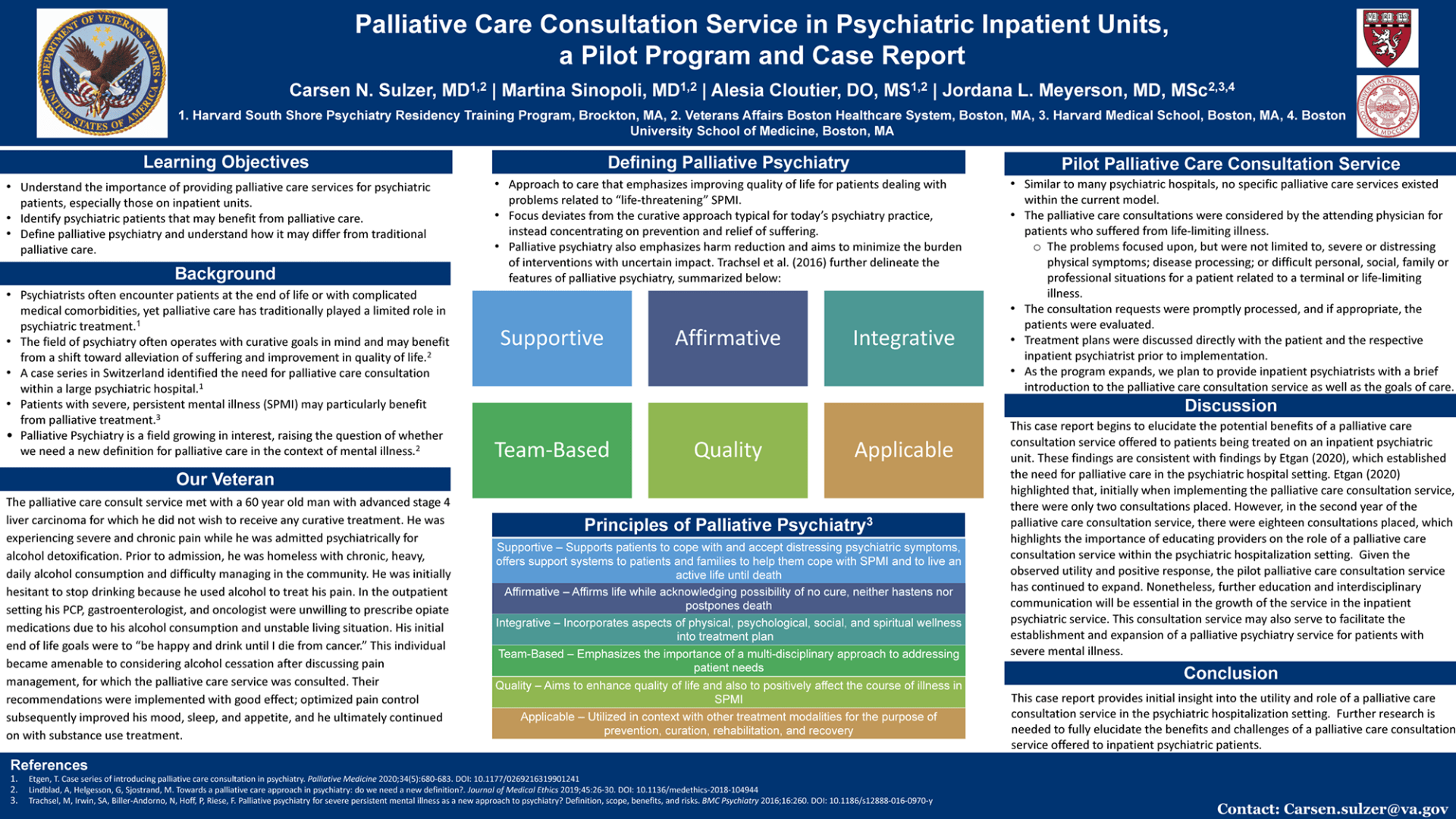 Palliative Care Consultation Service in Psychiatric Inpatient Units, a Pilot Program and Case Report
